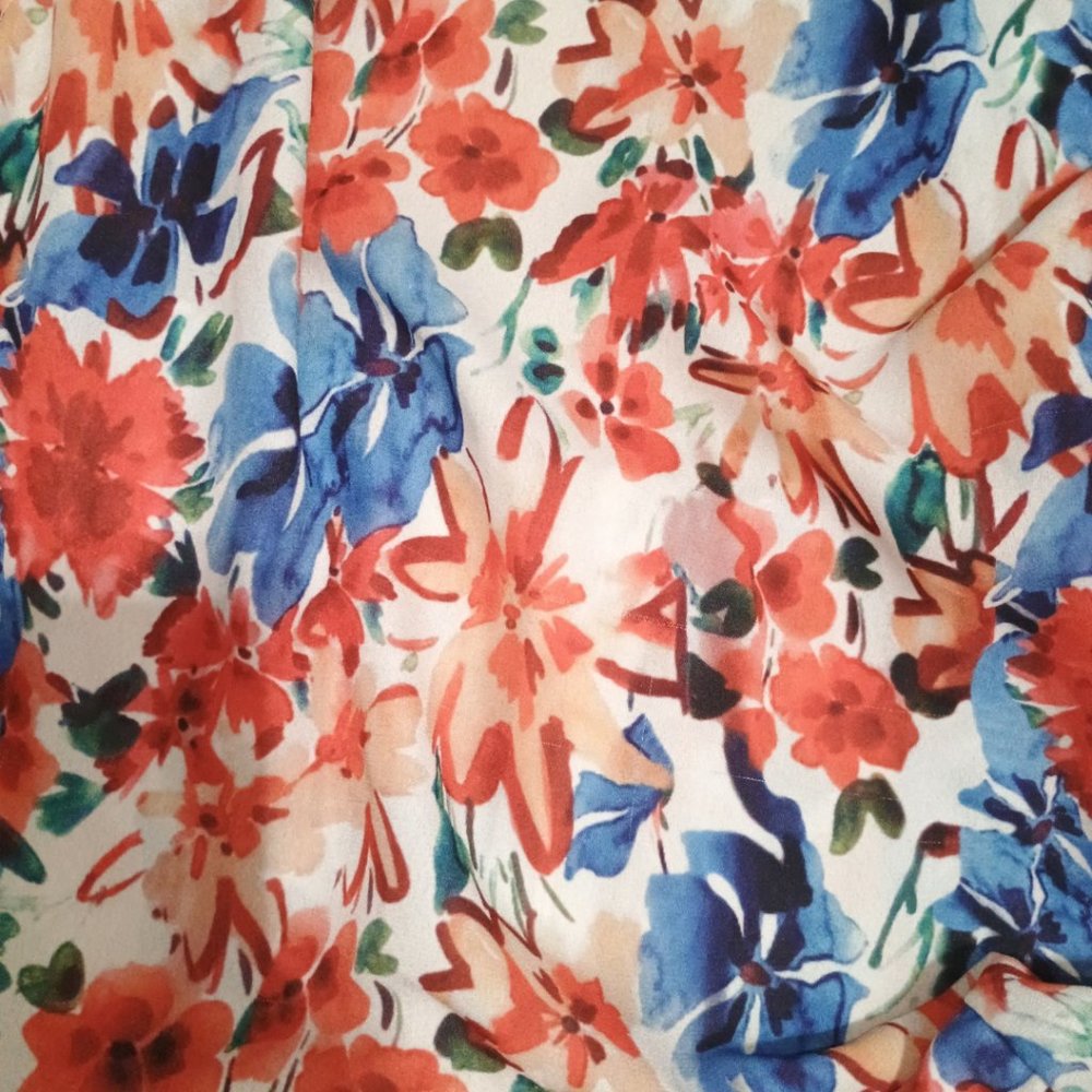 4/$25 Floral Striped Midi Dress - Picture 6 of 8